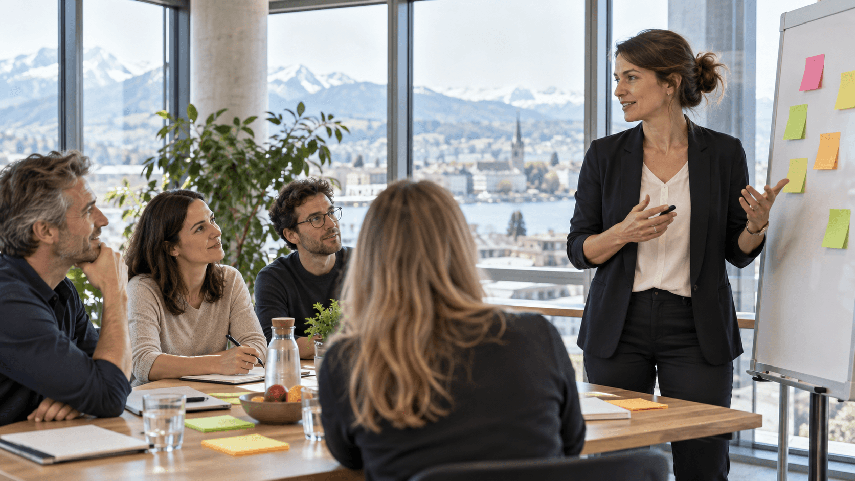 Formatrice animant un atelier professionnel